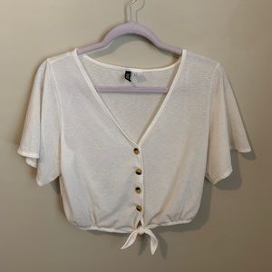 H&M WHITE CROP TOP
